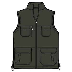 Fashion sewing patterns for MEN Waistcoats Fisherman vest 7208